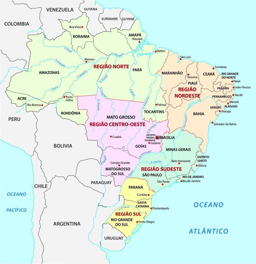Administrative Map of Brazil