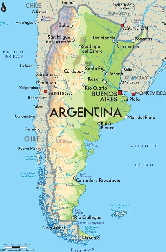 Map of Argentina