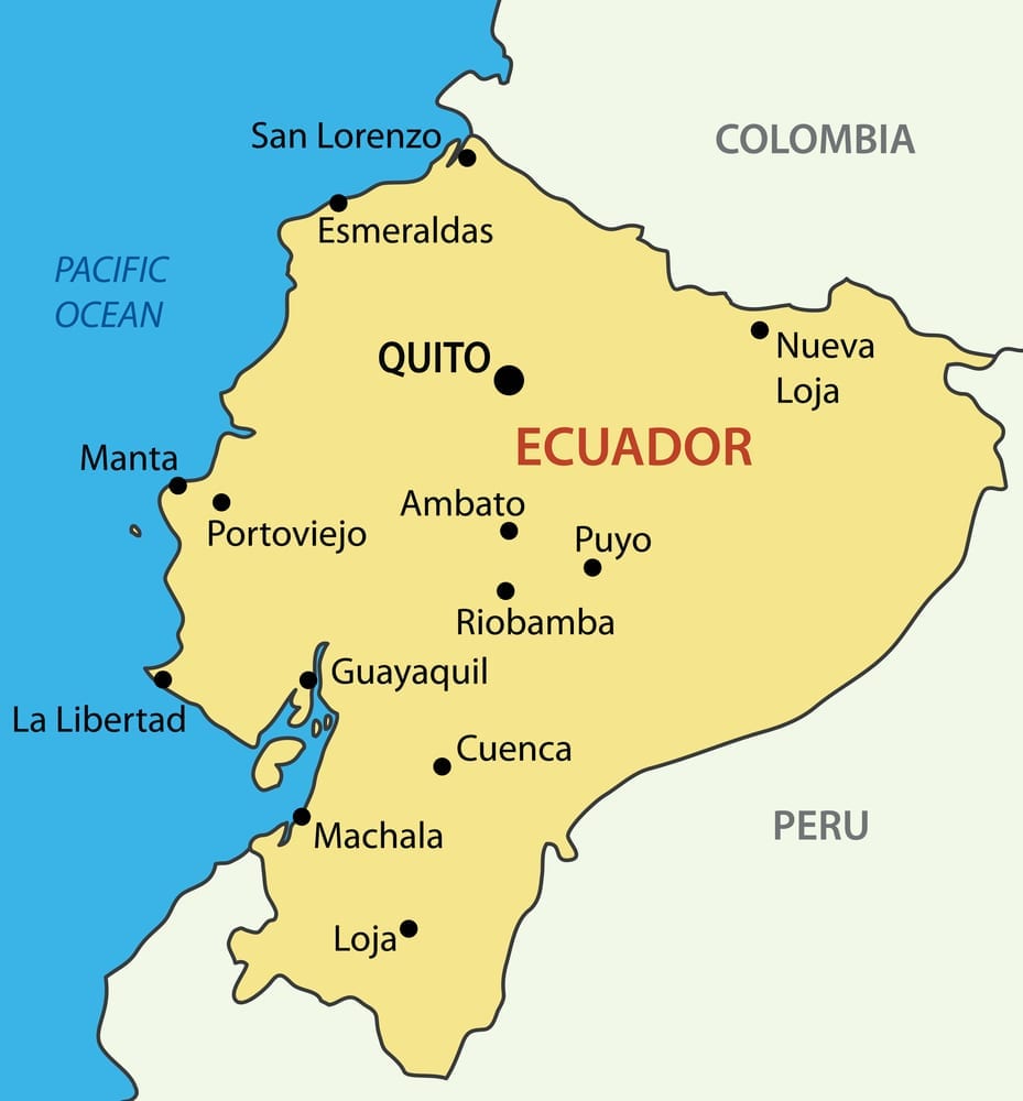 Map Of Ecuador In South America And Ecuador Flag Meaning Best Hotels Home   Map Of Ecuador 