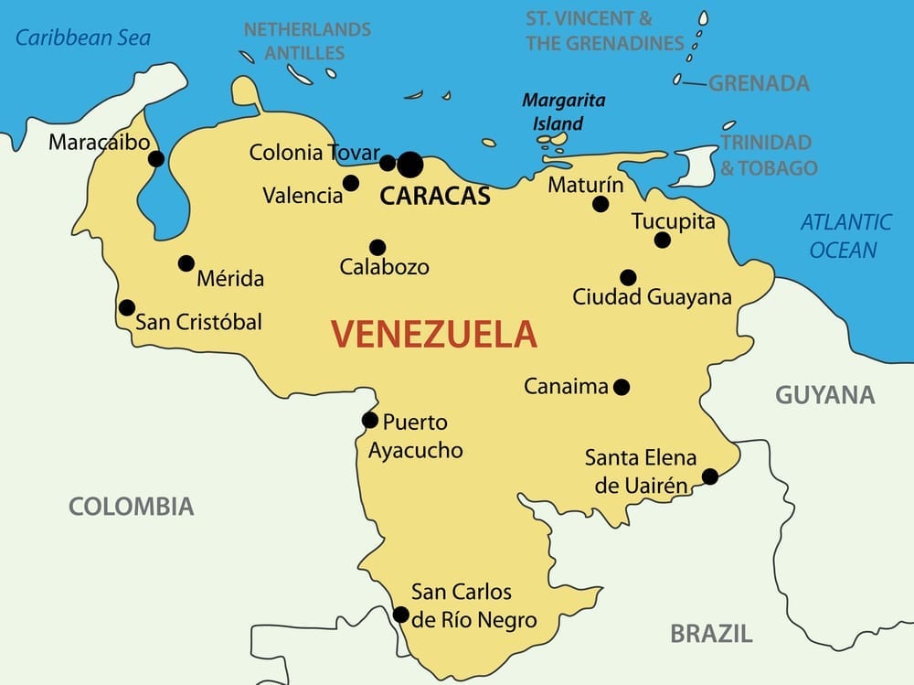 Bolivarian Map of Venezuela