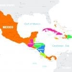 Map of Mexico and Central America