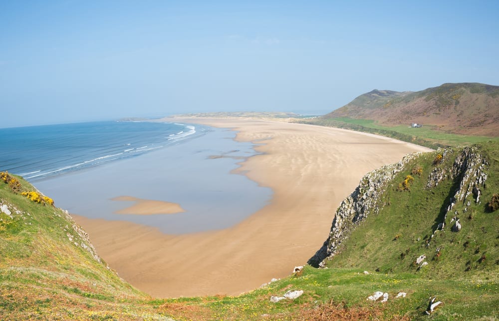 Rhossili Bay, often voted as one of the best beaches in Europe