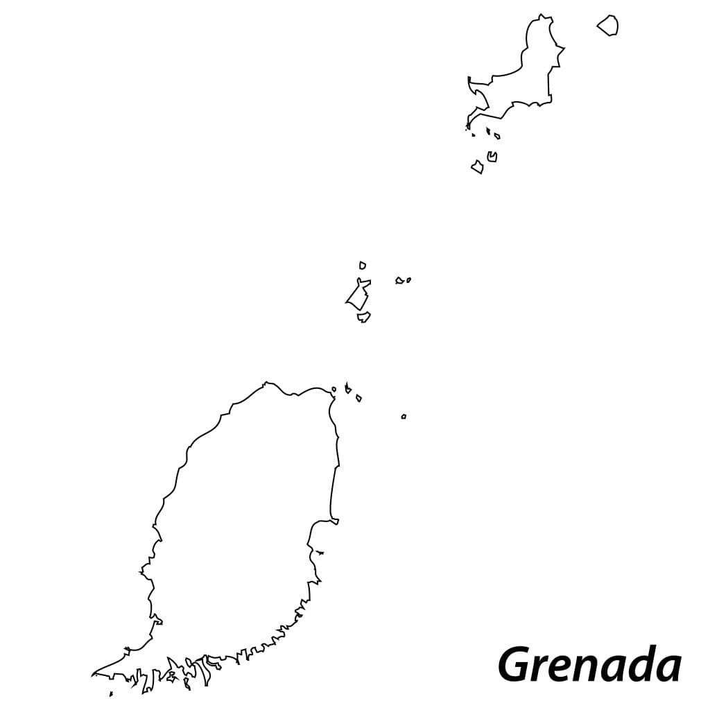 Outline Map of Grenada