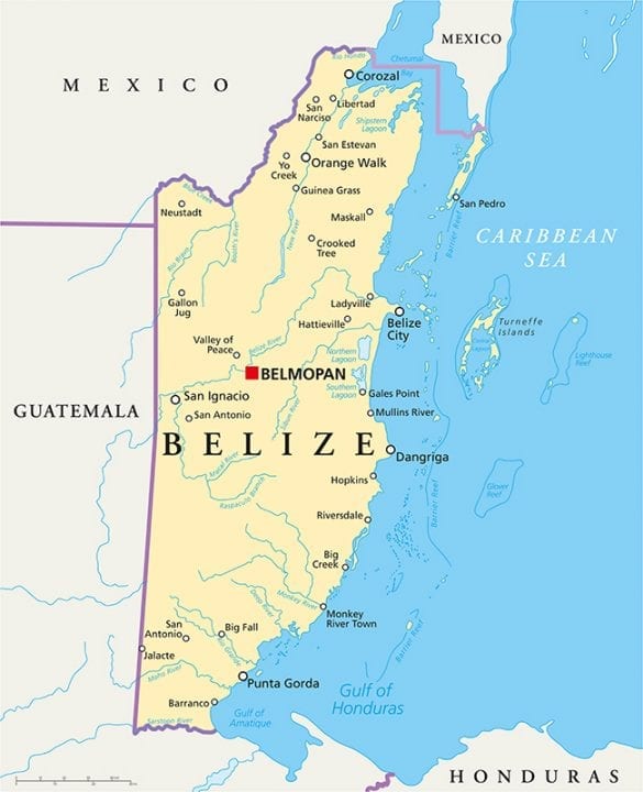 Where is Belize Located on the map? Belize Flag Map - Best Hotels Home