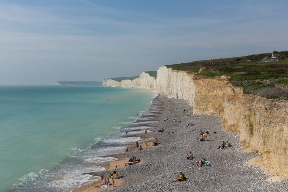 Beautiful spring weather was enjoyed by visitors to Birling Gap beach