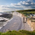 Landscape image of Birling Gap beach from Seven Sisters