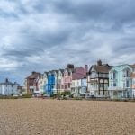 Aldeburgh beach in the county of Suffolk England