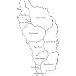 Map of Dominica with Parishes