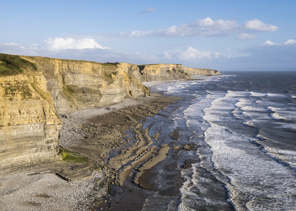The cliffs at Southerndown beach (Dunraven Bay)