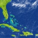 3d map of Cuba and Florida