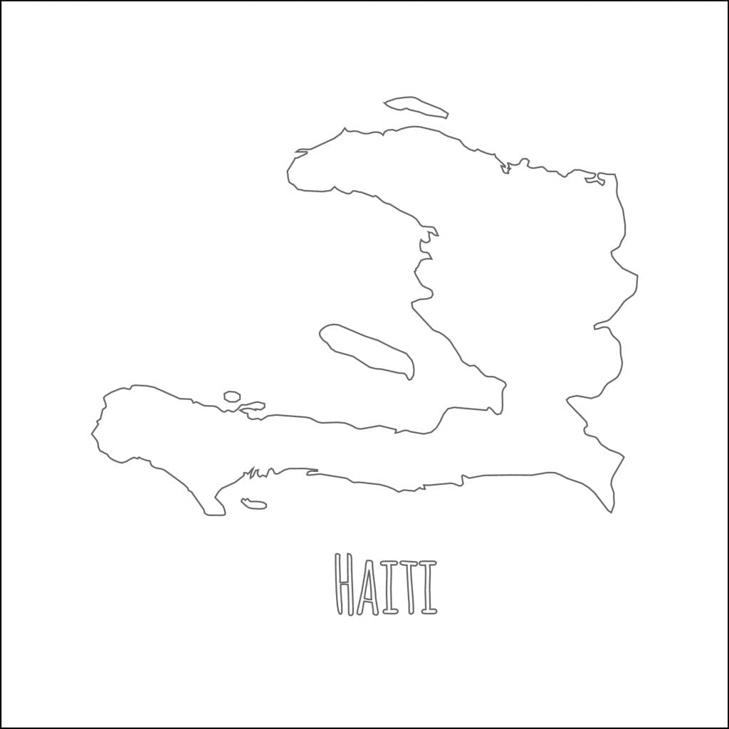 Haiti map outline