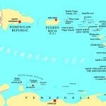 Map of Caribbean showing Barbados