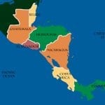 Map of El Salvador and surrounding countries