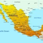 Map of Guatemala and Mexico