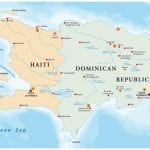 Map of Haiti and Dominican Republic