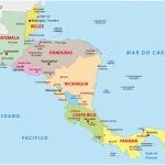 Map of Honduras and surrounding countries