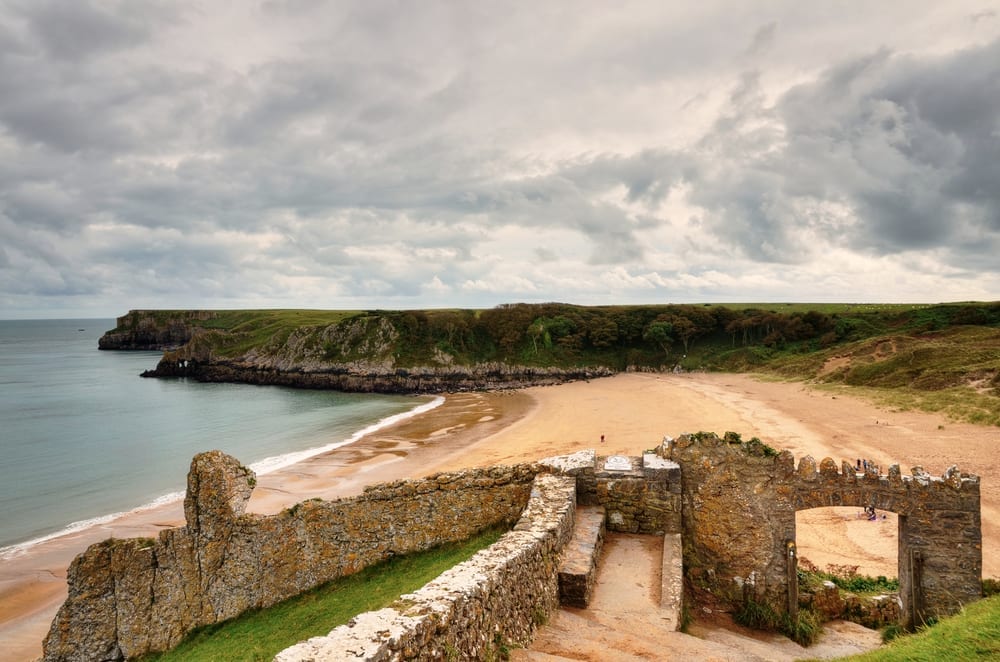 Sandy beach at Barafundle Bay, Pembrokeshire