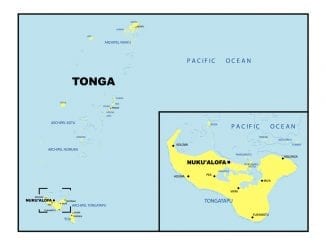 Administrative map of Tonga