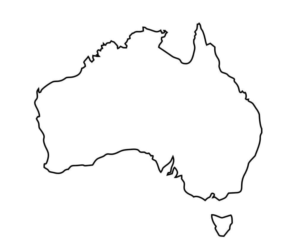 Australia Map Outline