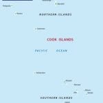 Cook Islands map and Flag