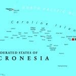 Federated States of Micronesia political map with capital Palikir