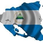 Flag and map of Nicaragua