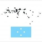 Map Of Federated States of Micronesia With Flag