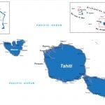 Tahiti and Bora Bora map
