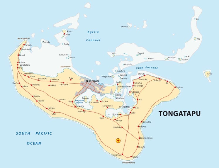 Tonga, Tongatapu map