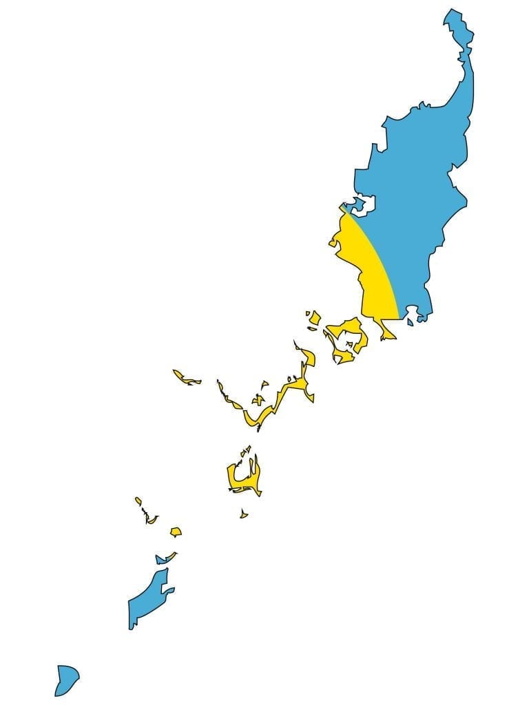 Flag map of Palau