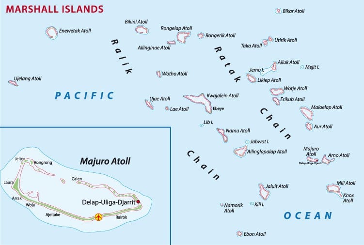 Map of Majuro Marshall Islands