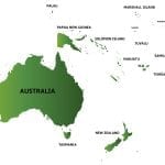 Map of Vanuatu and Australia