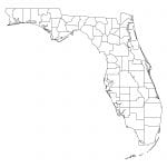 Blank Florida County Map