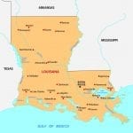 Map of Louisiana cities