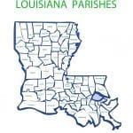 Map of Louisiana parishes
