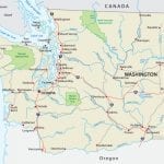 washington state road and national park map