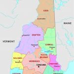 Big map of New Hampshire with counties