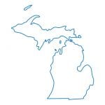 Blank Outline map of Michigan