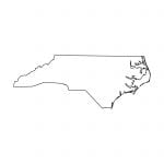 Blank Outline map of North Carolina