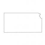 Blank outline map of Kansas state