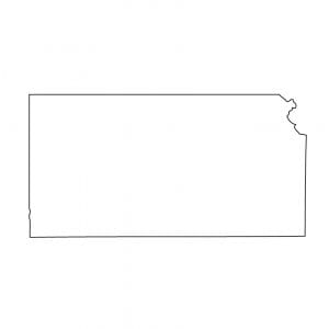 Map of Kansas State and Flag | Outline, Counties, Cities and Road Map ...