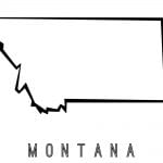 Blank outline map of Montana