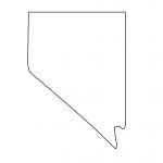 Blank outline map of Nevada