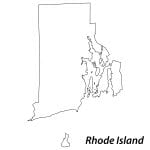 Blank outline map of Rhode Island