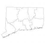Blank outline map of connecticut