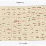 Large detailed map of Kansas
