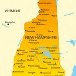 Map of New Hampshire with cities