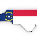 Map of North Carolina State and Flag