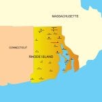 Map of Rhode Island and surrounding states