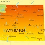 Map of Wyoming cities